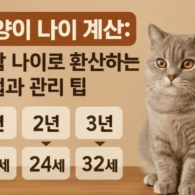 고양이나이계산사람나이로 환산하는방법과관리팁