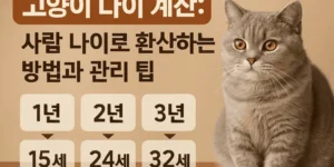 고양이나이계산사람나이로 환산하는방법과관리팁